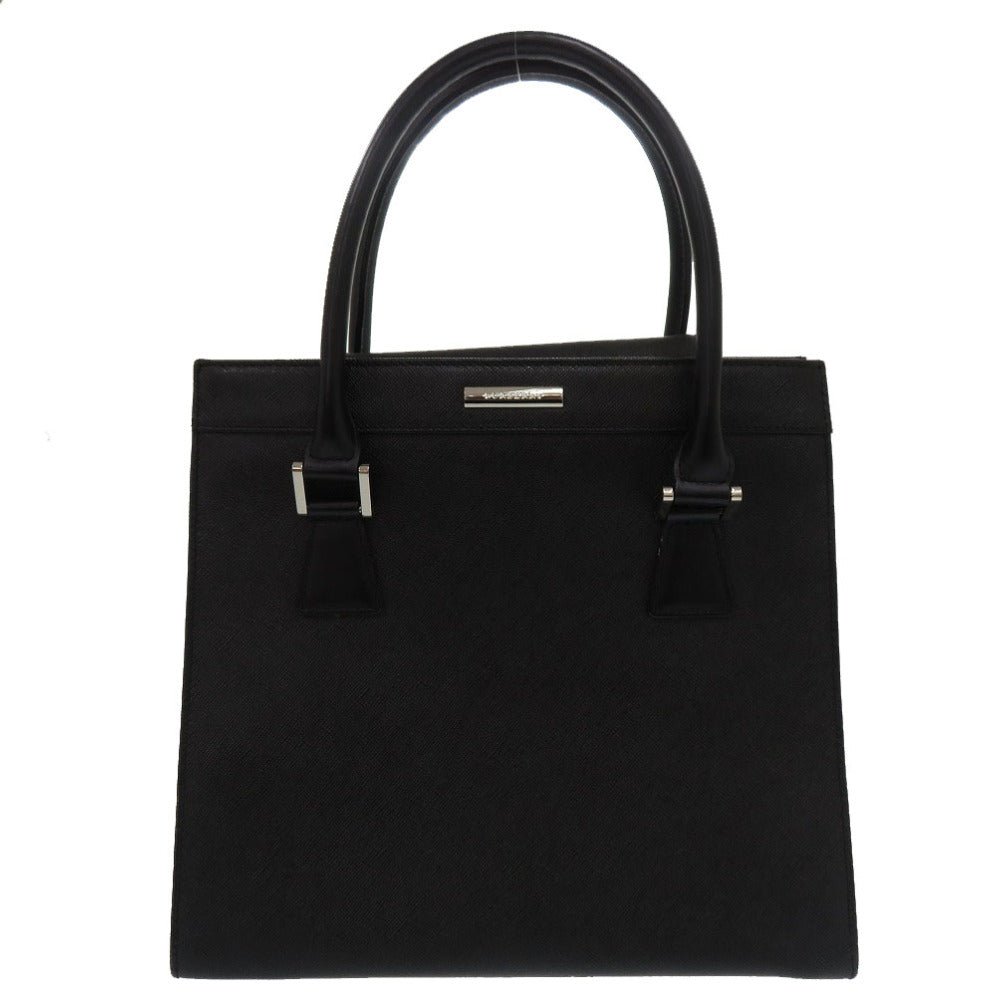 BURBERRY Handbag leather black Nova Check Women Used Authentic