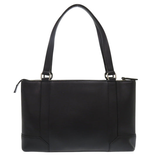 BURBERRY Handbag leather black Nova Check Women Used Authentic
