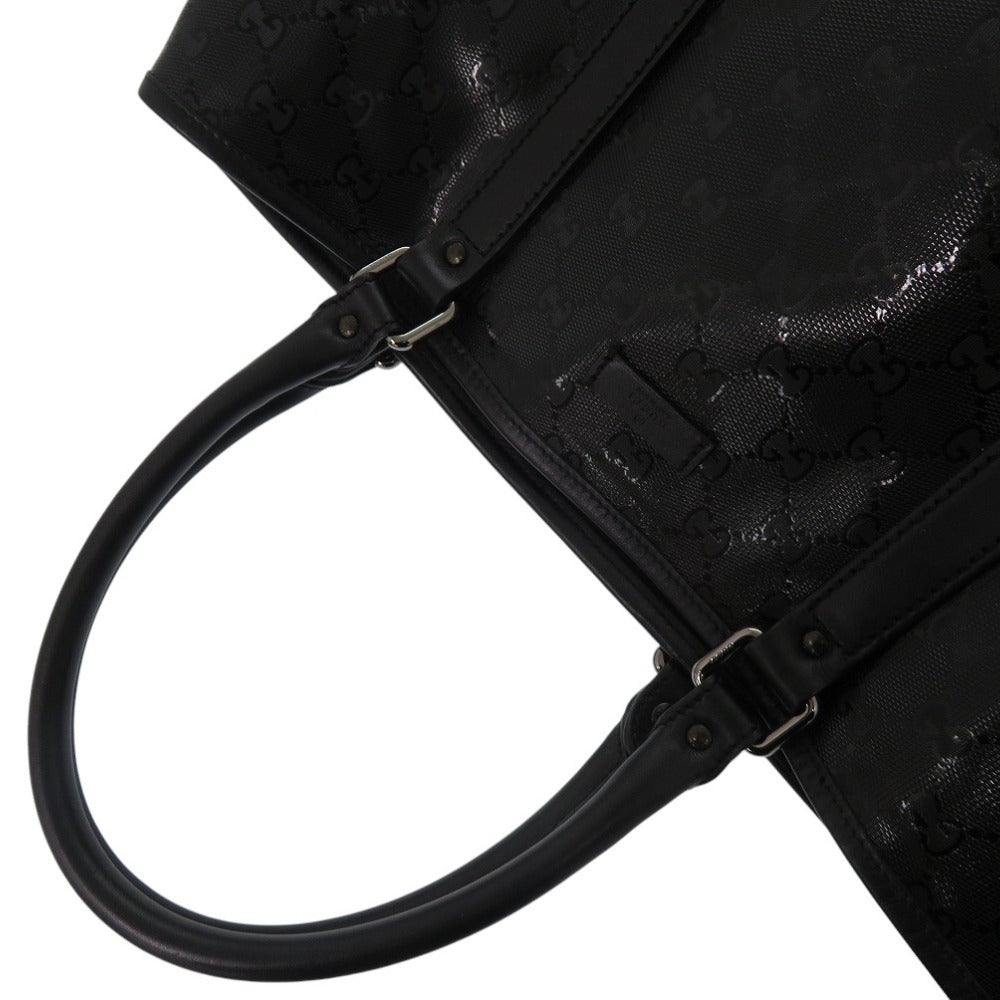 GUCCI Tote Bag 223668 PVC black GG implementation mens Used Authentic