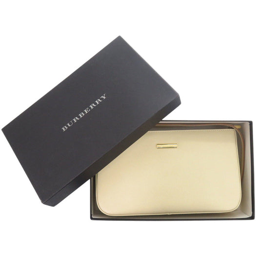 BURBERRY Shoulder Bag leather Ivory One Shoulder Bag Nova Check Women Used Authentic