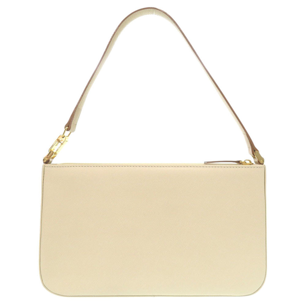 BURBERRY Shoulder Bag leather Ivory One Shoulder Bag Nova Check Women Used Authentic