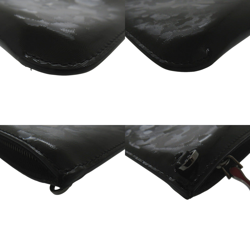Christian Louboutin Clutch bag Patent leather black 2way Chain clutch bag Rubiposh Women Used Authentic