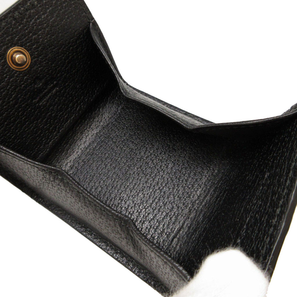 GUCCI Coin case 473959 leather black GG Marmont unisex(Unisex) Used Authentic