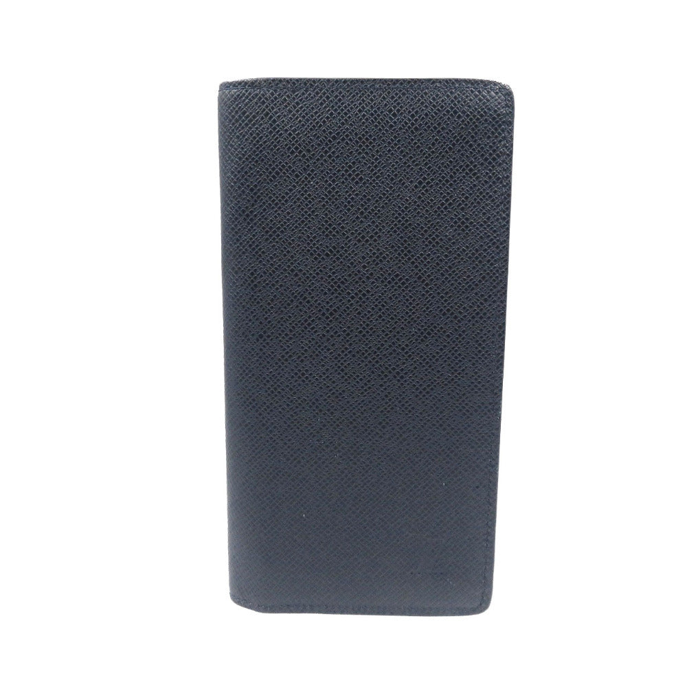 LOUIS VUITTON Long Wallet Purse M30502 Taiga Navy Taiga Portefeuille Braza mens Used Authentic