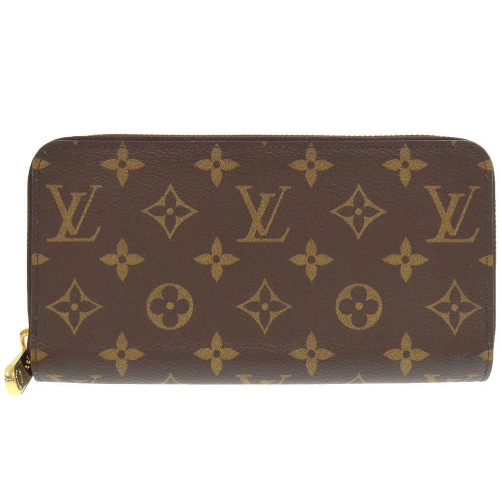 LOUIS VUITTON Long Wallet Purse M41895 Monogram canvas Fuchsia Zip Around Monogram Zippy wallet Women Used Authentic