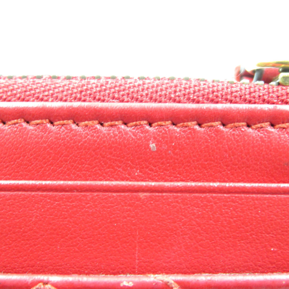GUCCI Coin case 627064 leather Red GG Marmont Women Used Authentic