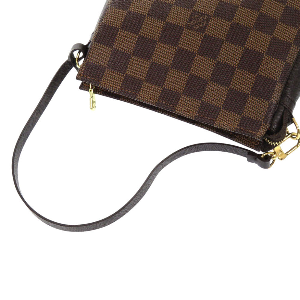 LOUIS VUITTON Handbag Damier canvas Brown Damier Truth makeup Women Used Authentic