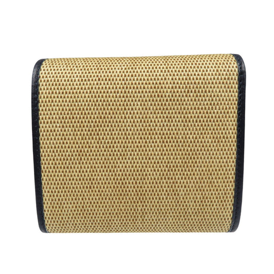 GUCCI Bifold Wallet 621891 Canvas, Leather beige Horsebit Women Used Authentic