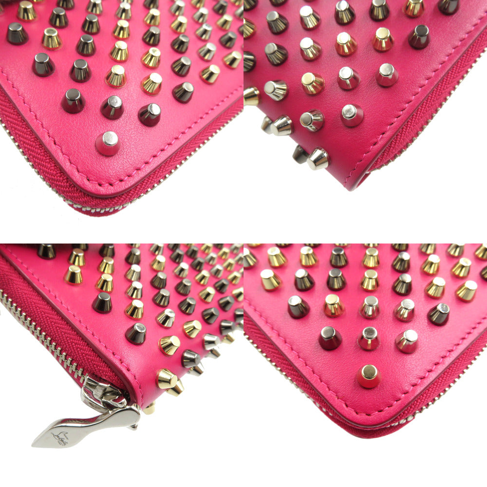 Christian Louboutin Long Wallet Purse 1175161 leather Rosa Panettone Women Used Authentic