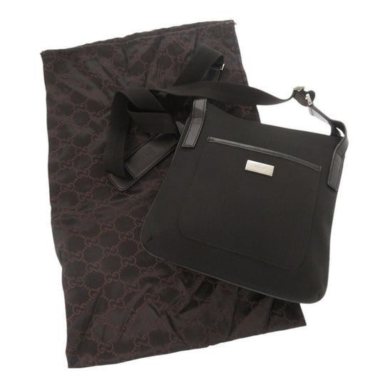 GUCCI Shoulder Bag 122793 Canvas, Leather black