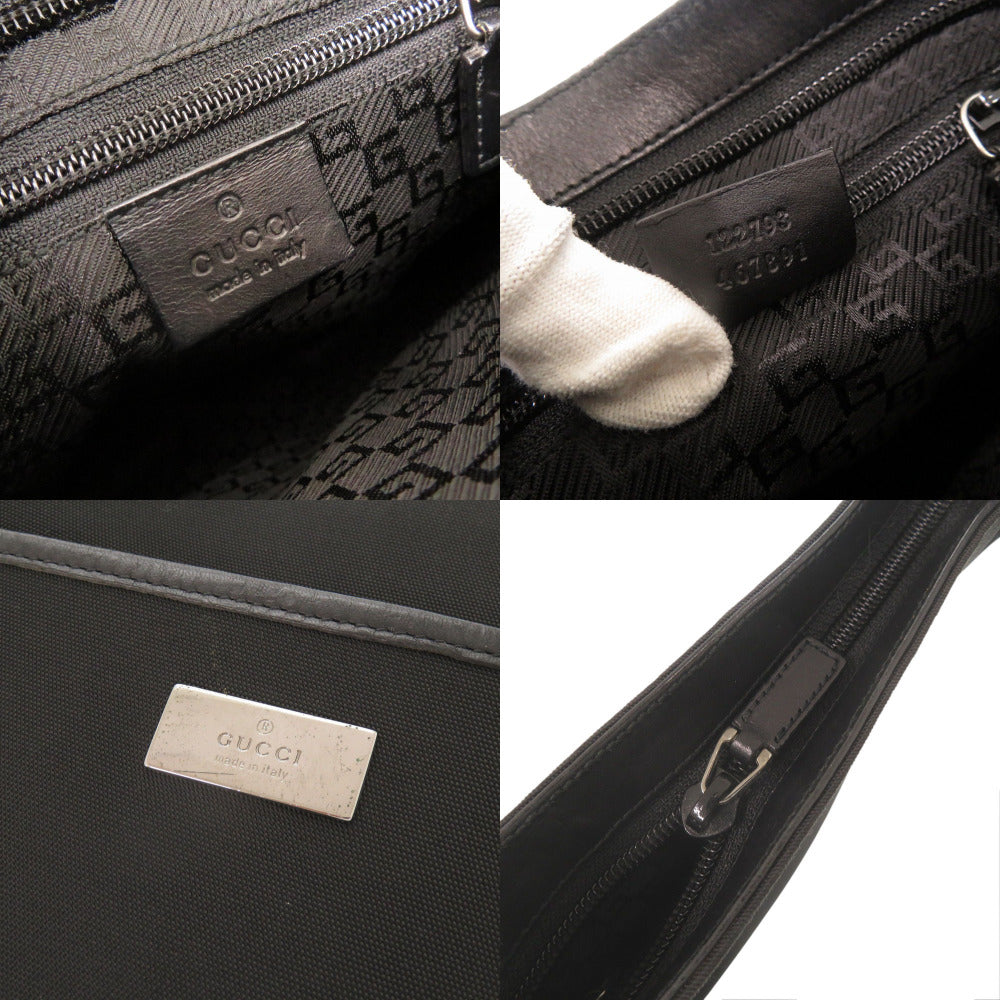 GUCCI Shoulder Bag 122793 Canvas, Leather black