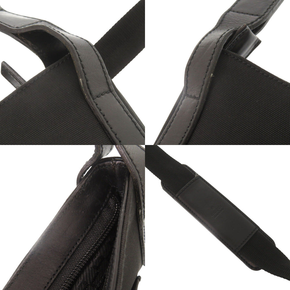 GUCCI Shoulder Bag 122793 Canvas, Leather black