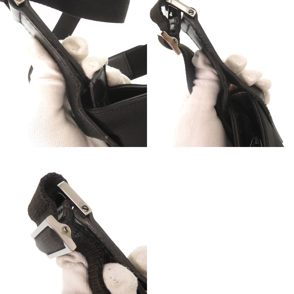 GUCCI Shoulder Bag 122793 Canvas, Leather black