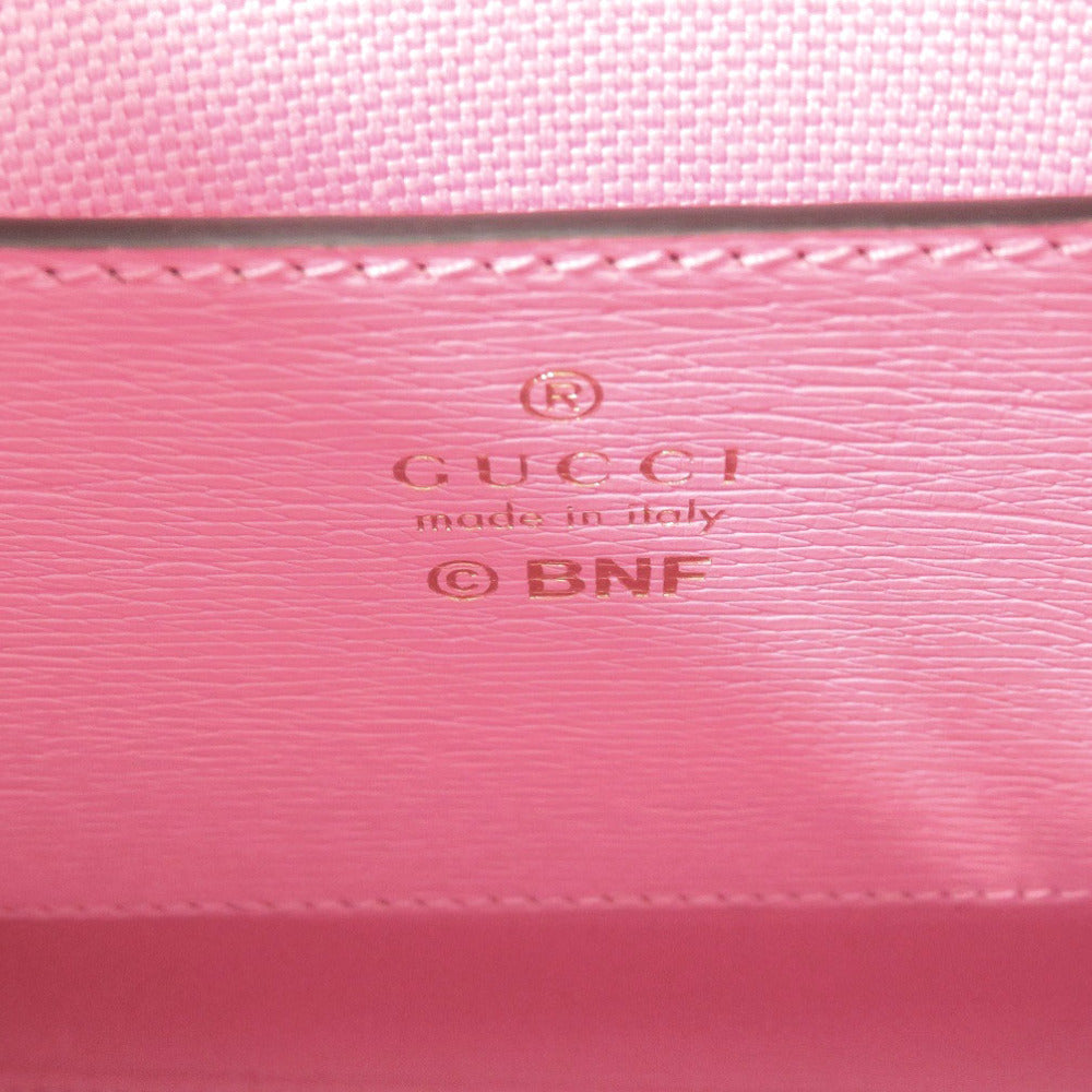 GUCCI Handbag 671623 leather pink Bananya collaboration Women Used Authentic