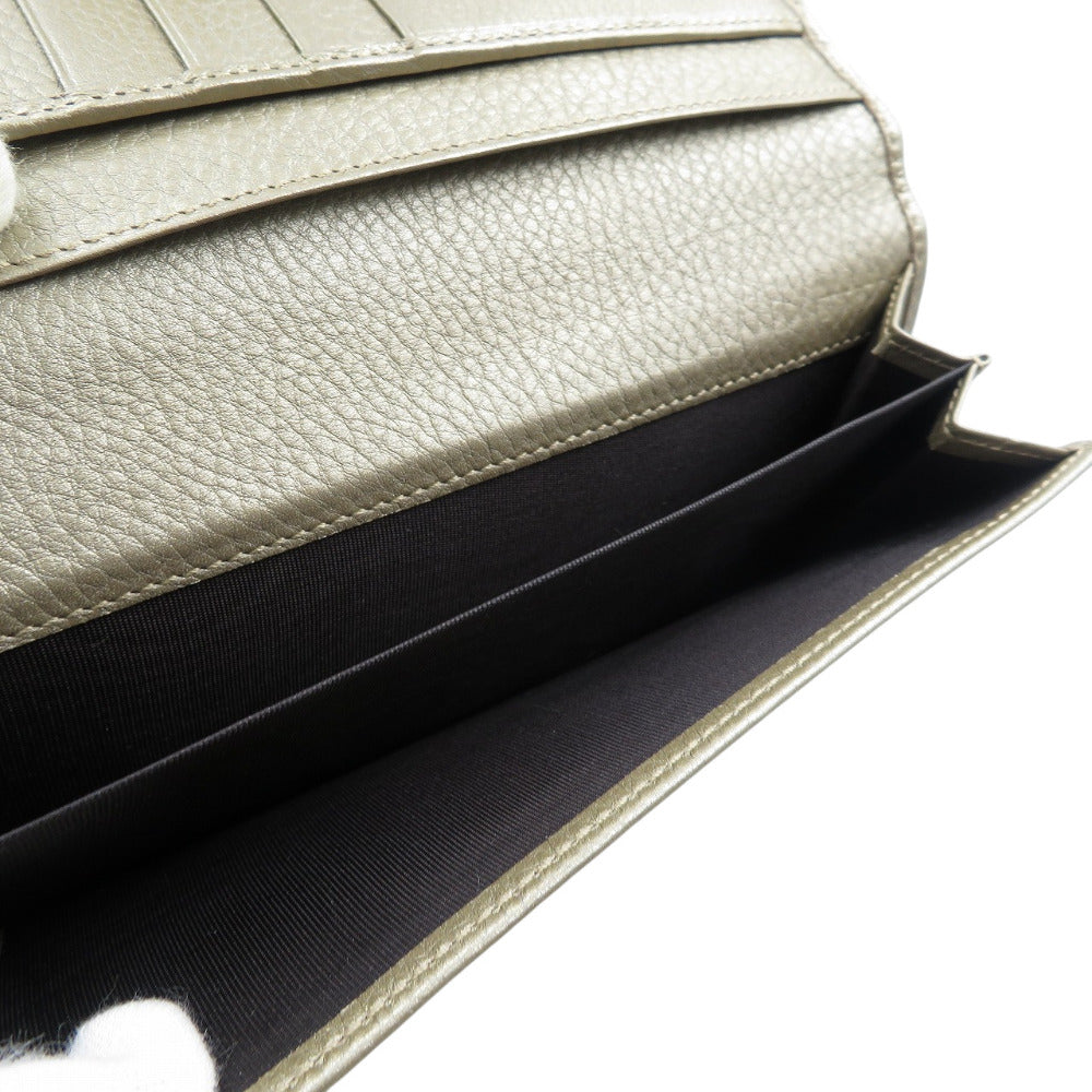 GUCCI Long Wallet Purse 231835 leather Champagne