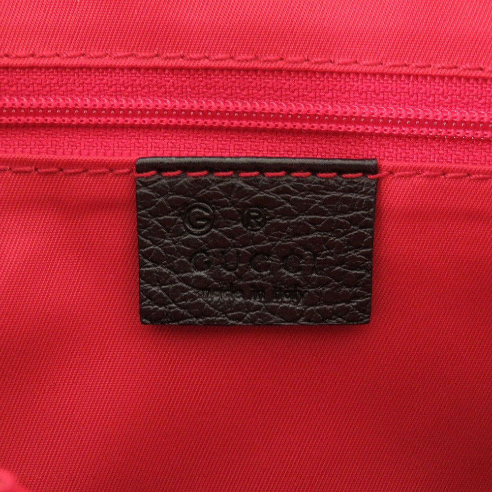 GUCCI Shoulder Bag 262900 Leather, Nylon black Crest Women Used Authentic