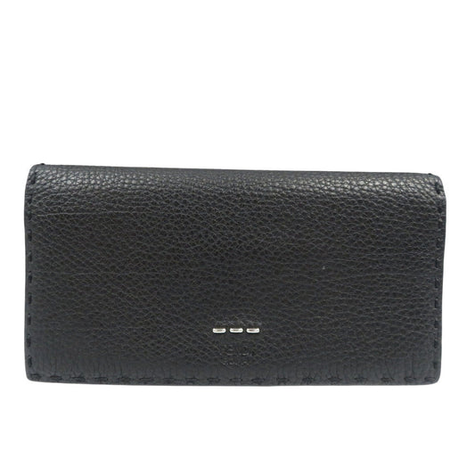 FENDI Long Wallet Purse 7M0186 Calfskin black Celeria