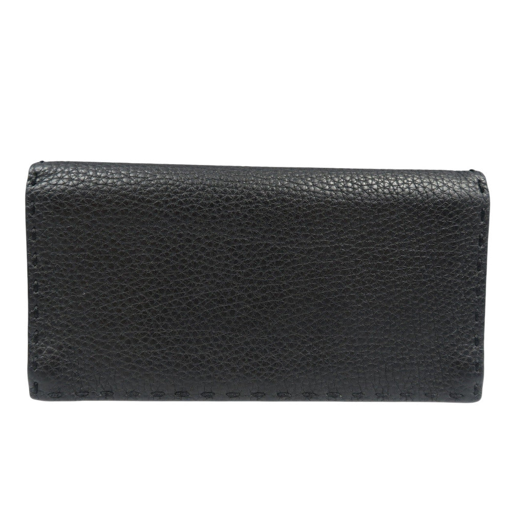 FENDI Long Wallet Purse 7M0186 Calfskin black Celeria