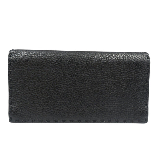 FENDI Long Wallet Purse 7M0186 Calfskin black Celeria