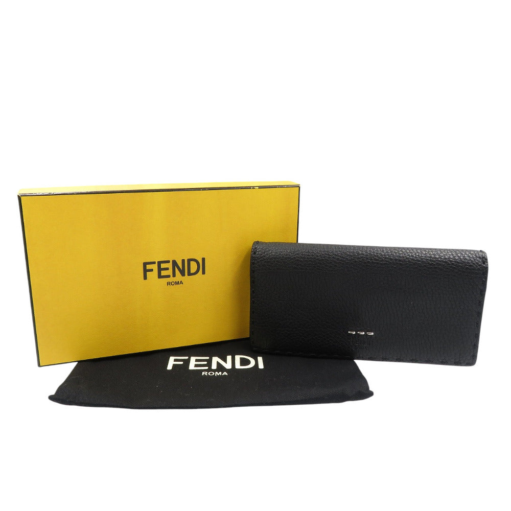 FENDI Long Wallet Purse 7M0186 Calfskin black Celeria