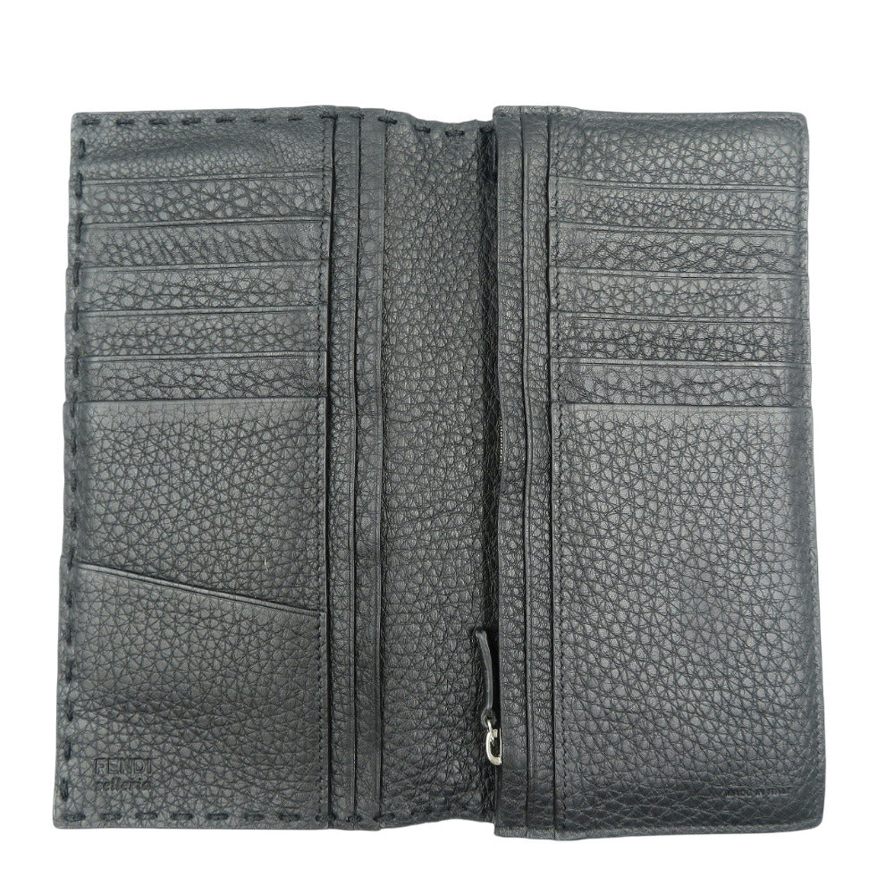 FENDI Long Wallet Purse 7M0186 Calfskin black Celeria
