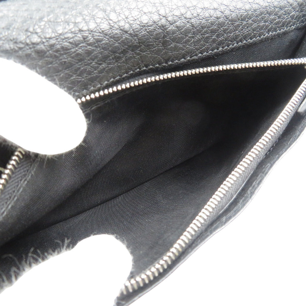 FENDI Long Wallet Purse 7M0186 Calfskin black Celeria