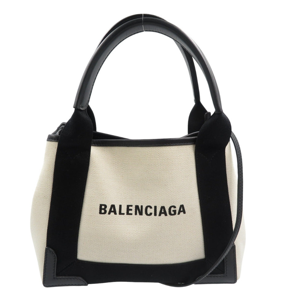 BALENCIAGA Handbag 390346 Canvas, Calfskin light beige