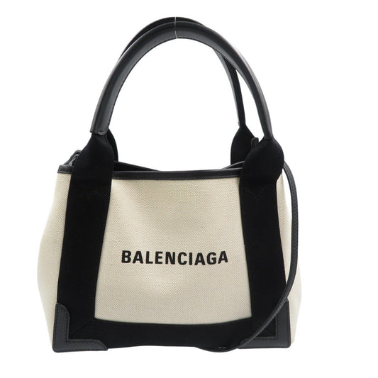 BALENCIAGA Handbag 390346 Canvas, Calfskin light beige