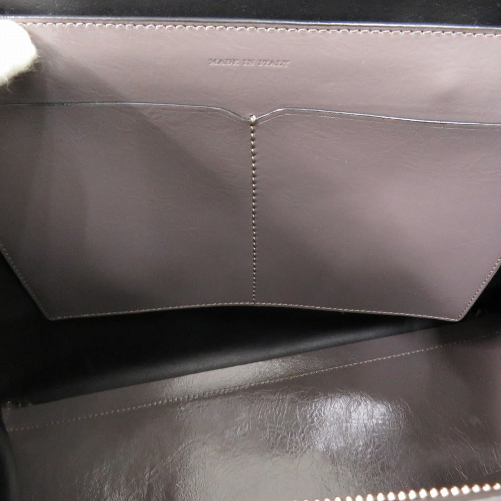 BURBERRY Shoulder Bag enamel gray 2WAY Soft Banner Women Used Authentic