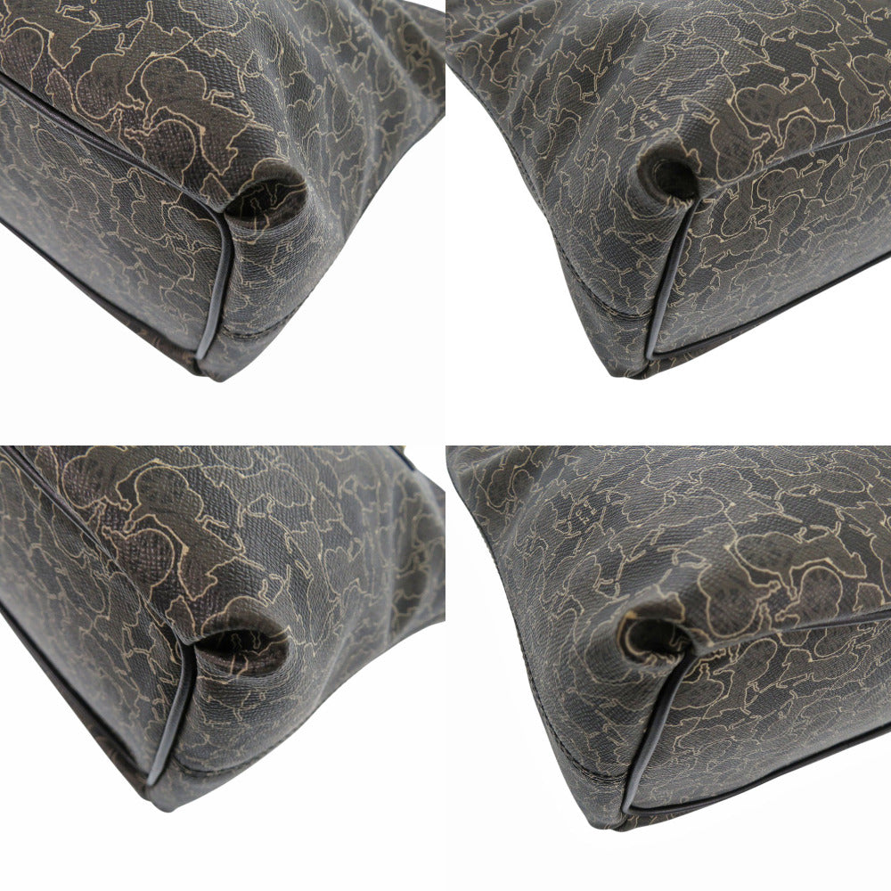 CELINE Handbag PVC, Leather Brown Monkey line Women Used Authentic