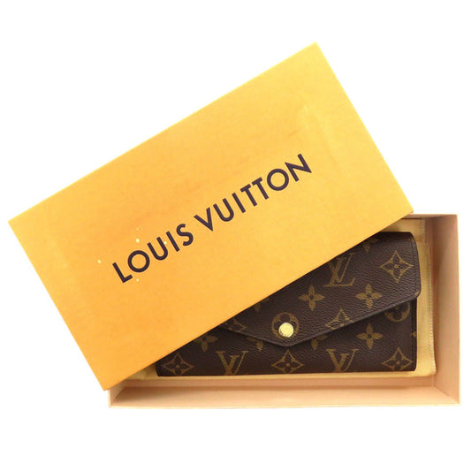 LOUIS VUITTON Long Wallet Purse M60531 Monogram canvas Brown Monogram Portefeuille Sarah unisex(Unisex) Used Authentic