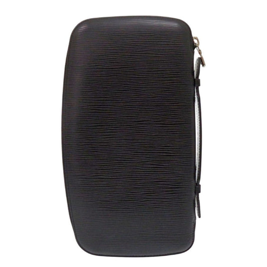 LOUIS VUITTON Long Wallet Purse M63042 Epi Leather Noir Organizer Atoll mens Used Authentic
