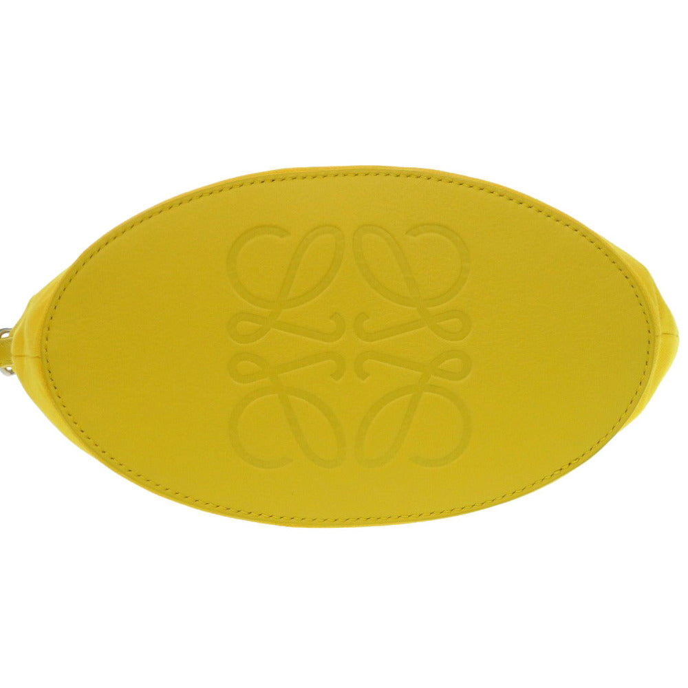 LOEWE Clutch bag canvas yellow Pouch Women Used Authentic