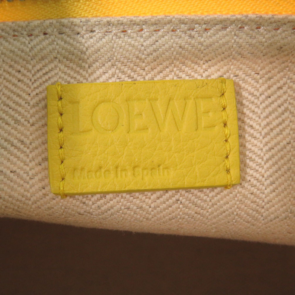 LOEWE Clutch bag canvas yellow Pouch Women Used Authentic