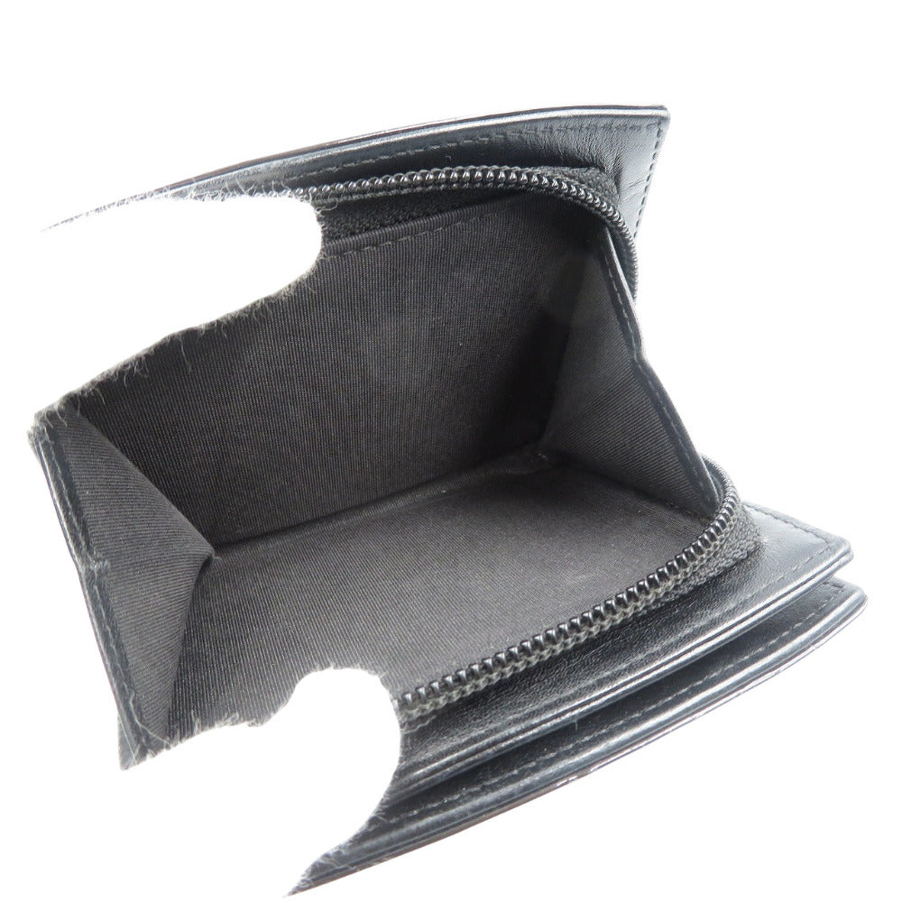 CHANEL Bifold Wallet Patent leather black Makeup Line
