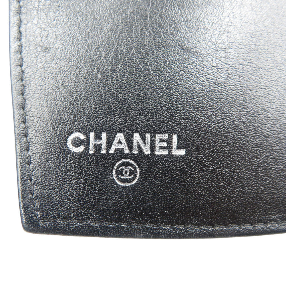 CHANEL Bifold Wallet Patent leather black Makeup Line