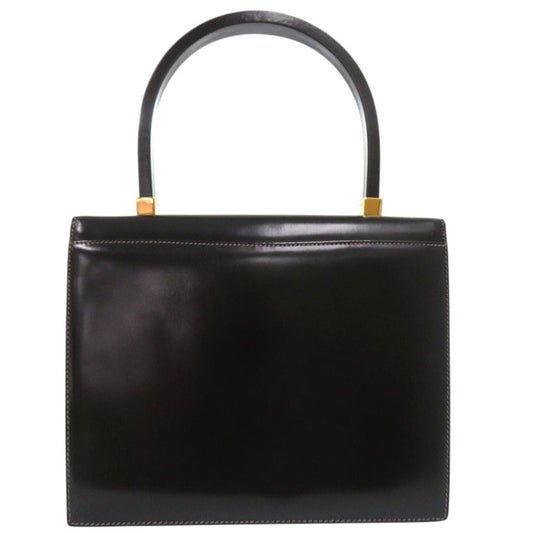 GUCCI Handbag leather black Old Gucci Turnlock Formal Bag Women Used Authentic