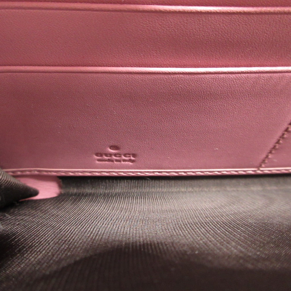 GUCCI Long Wallet Purse 410102 leather pink