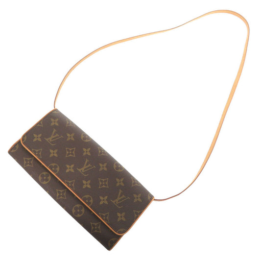 LOUIS VUITTON Shoulder Bag M51852 Monogram canvas Brown Monogram Pochette Twin GM Women Used Authentic