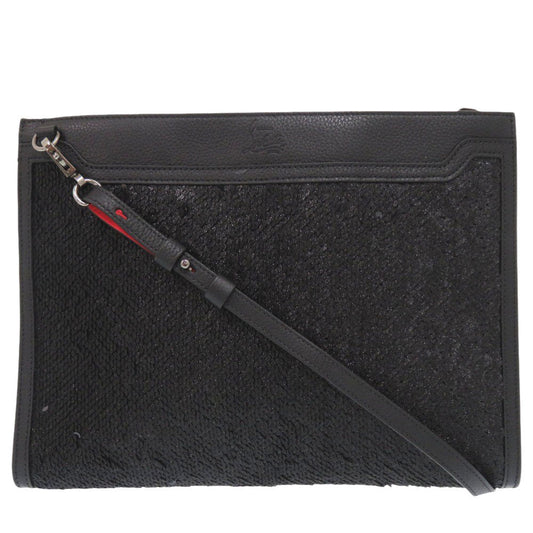 Christian Louboutin Shoulder Bag FA7369 Leather, Sequins black Sky porch