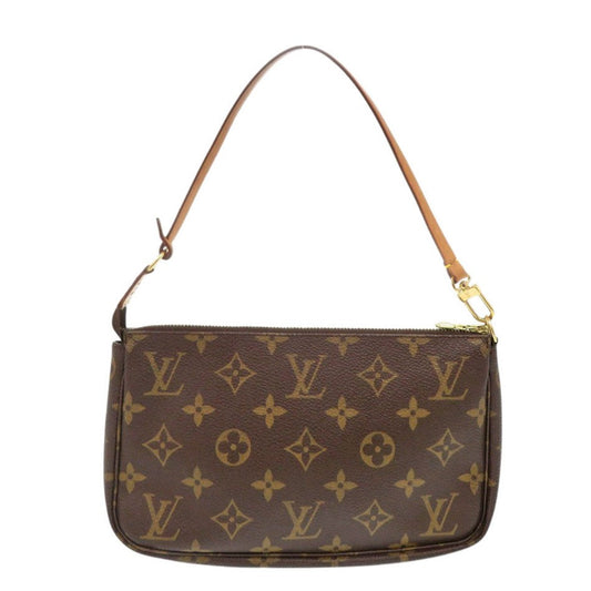 LOUIS VUITTON Pouch M51980 Monogram canvas Brown Monogram Pochette Accessory Pouch Women Used Authentic