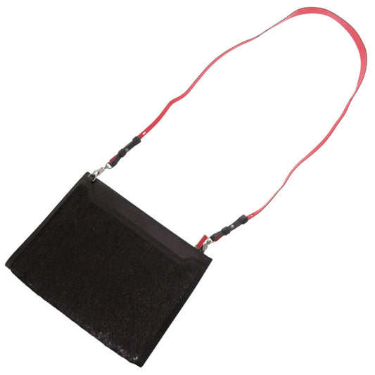 Christian Louboutin Shoulder Bag 3185202 Leather, Sequins black Sky porch Women Used Authentic