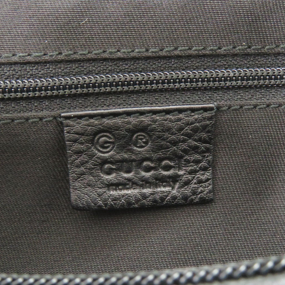 GUCCI Shoulder Bag 211523 canvas black Horsebit Pattern Women Used Authentic