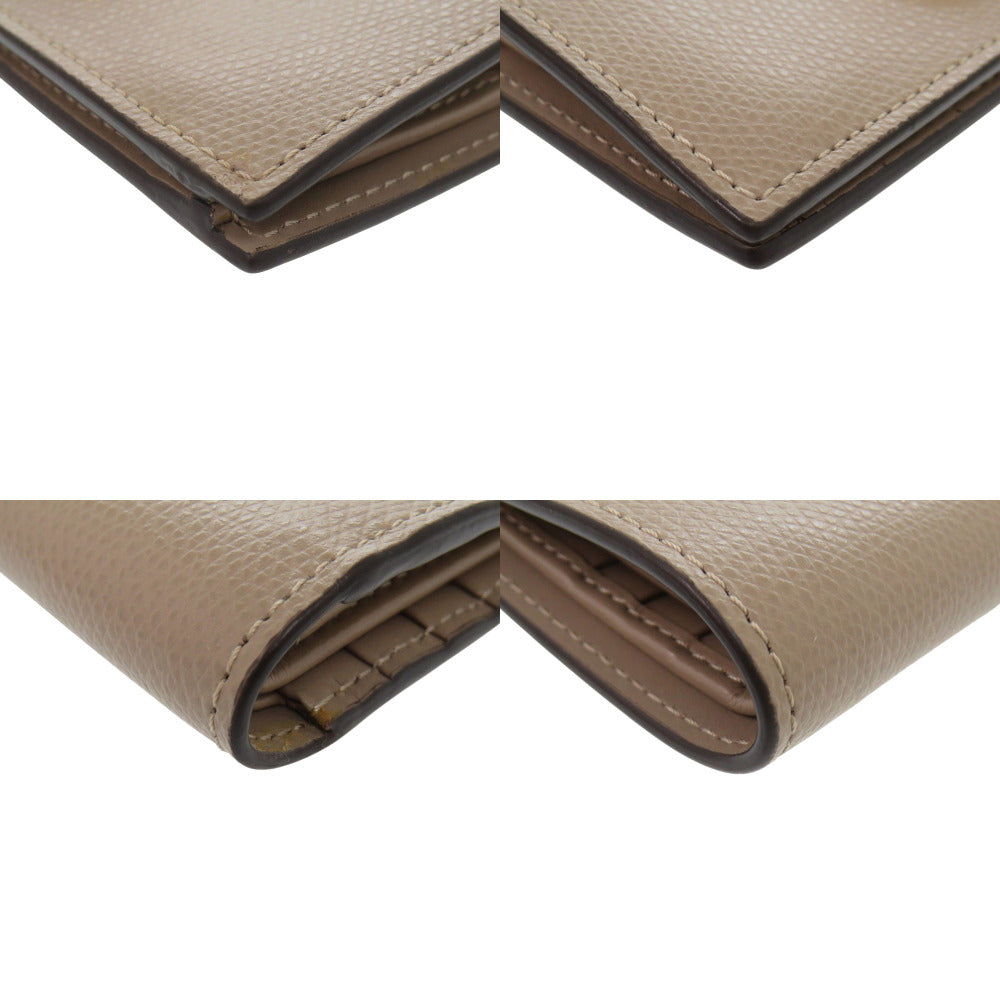 FENDI Bifold Wallet 8M0387 leather beige Ehuise Fendi Women Used Authentic