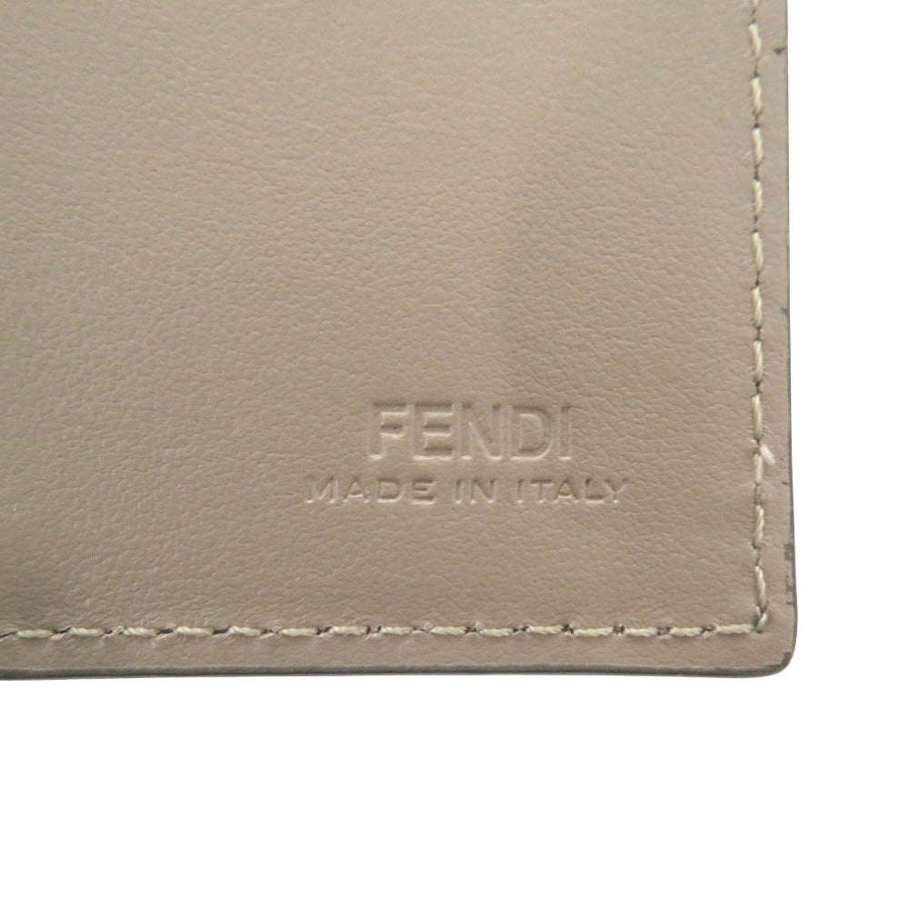 FENDI Bifold Wallet 8M0387 leather beige Ehuise Fendi Women Used Authentic