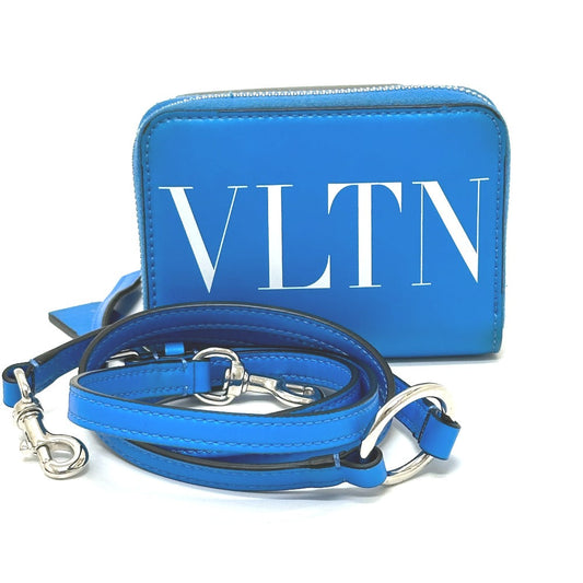 VALENTINO Folded wallet TY0P0R48CFW leather blue Fluo