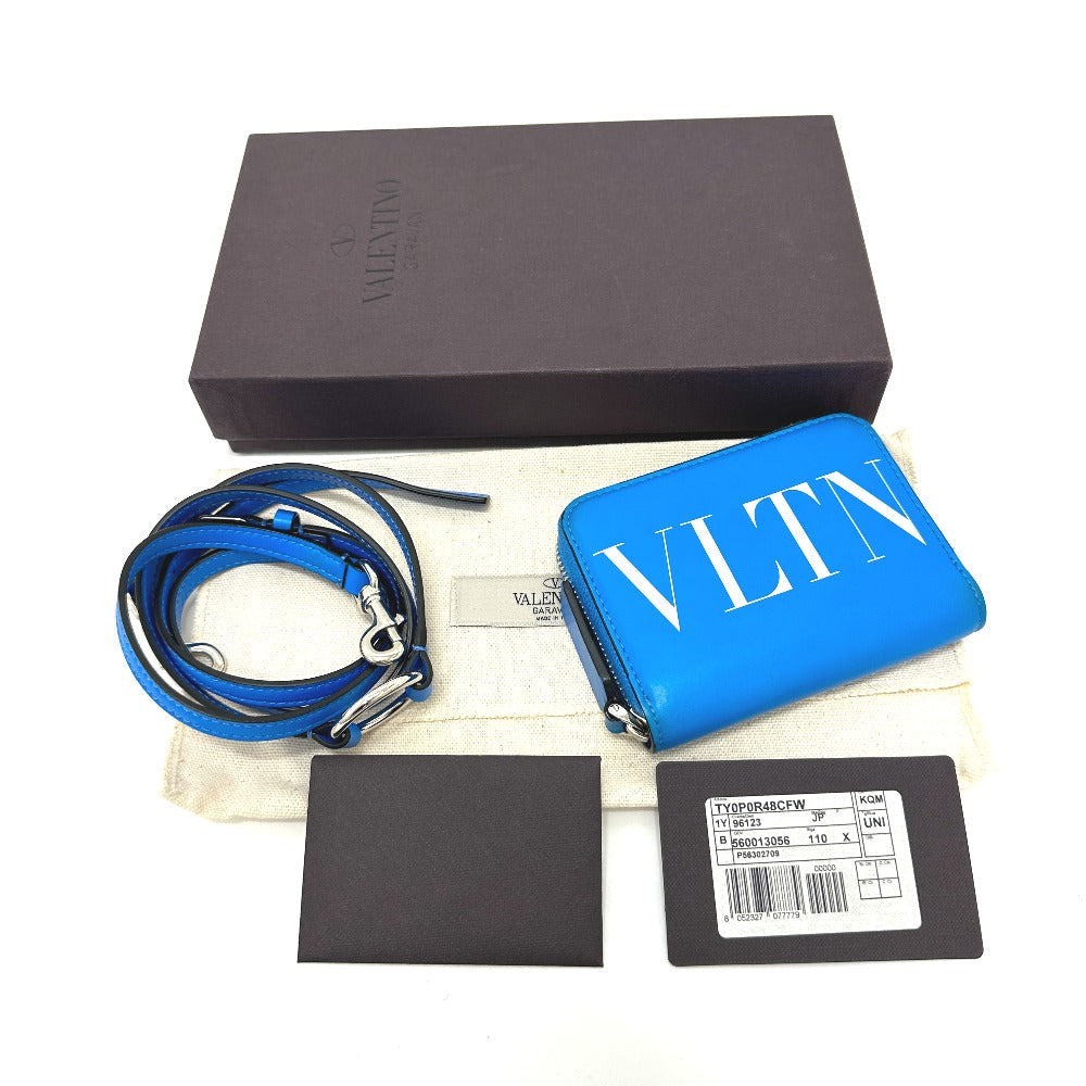 VALENTINO Folded wallet TY0P0R48CFW leather blue Fluo