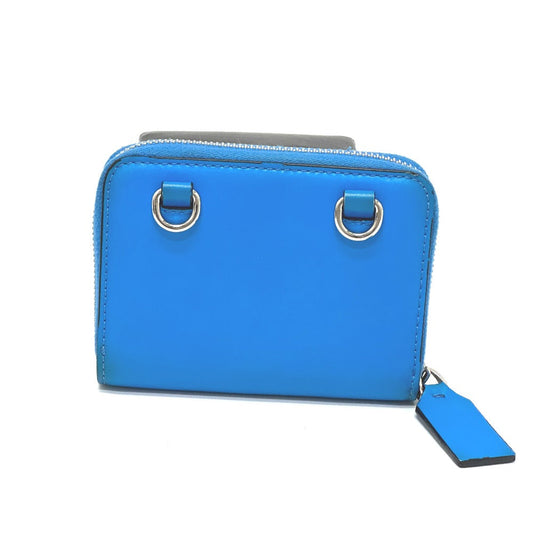 VALENTINO Folded wallet TY0P0R48CFW leather blue Fluo