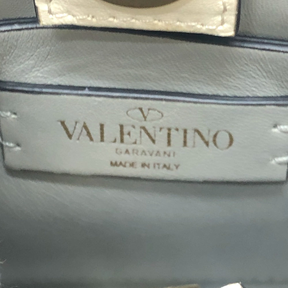 VALENTINO Handbag VW0B0197BSF leather white Rockstud Roman studs