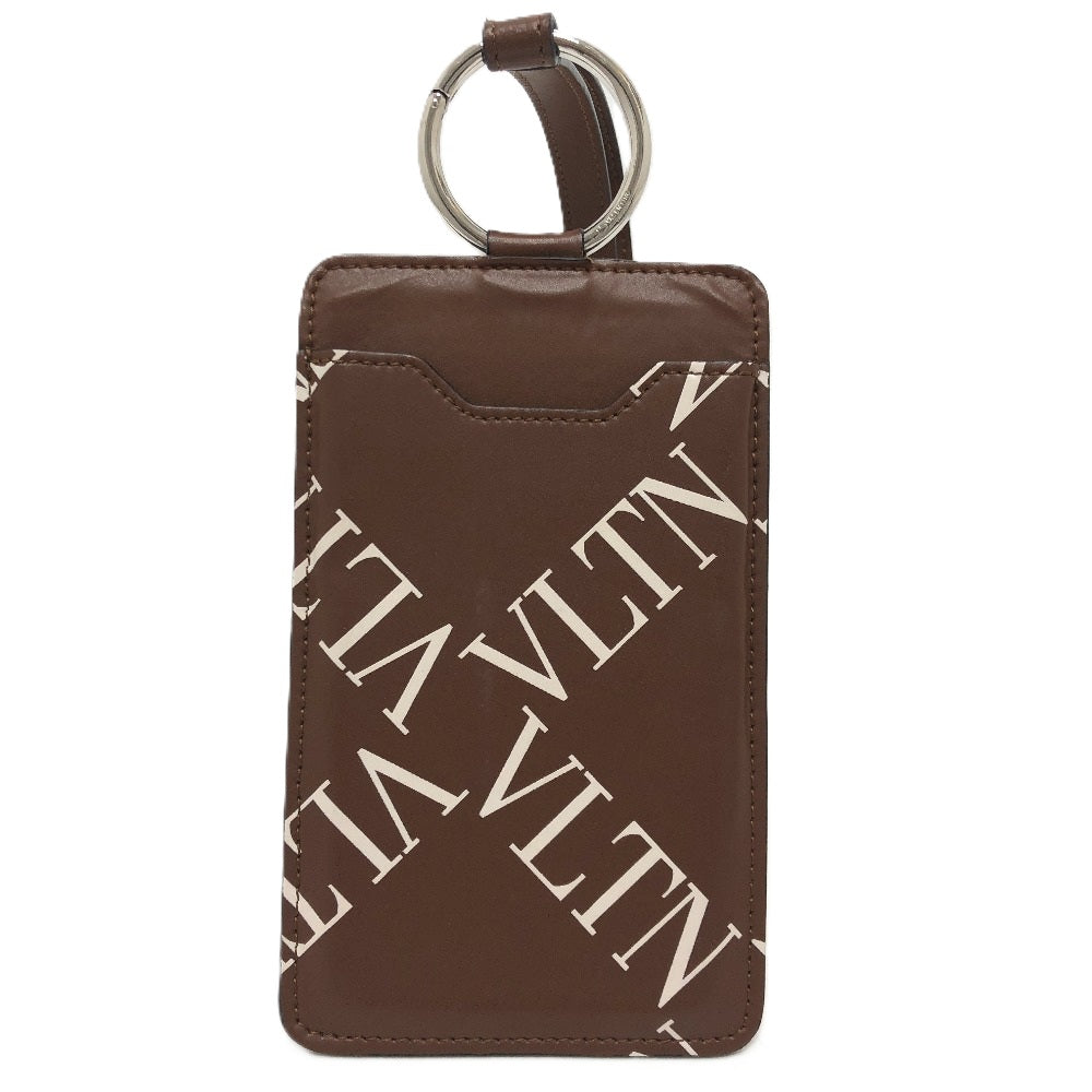 Valentino Shoulder Bag leather Brown Logo all-over pattern
